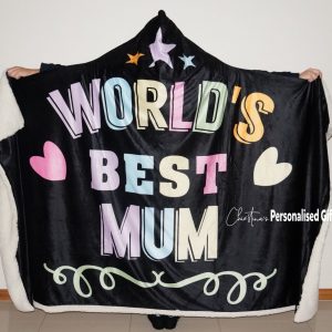 Worlds Best Mum Hooded Blanket